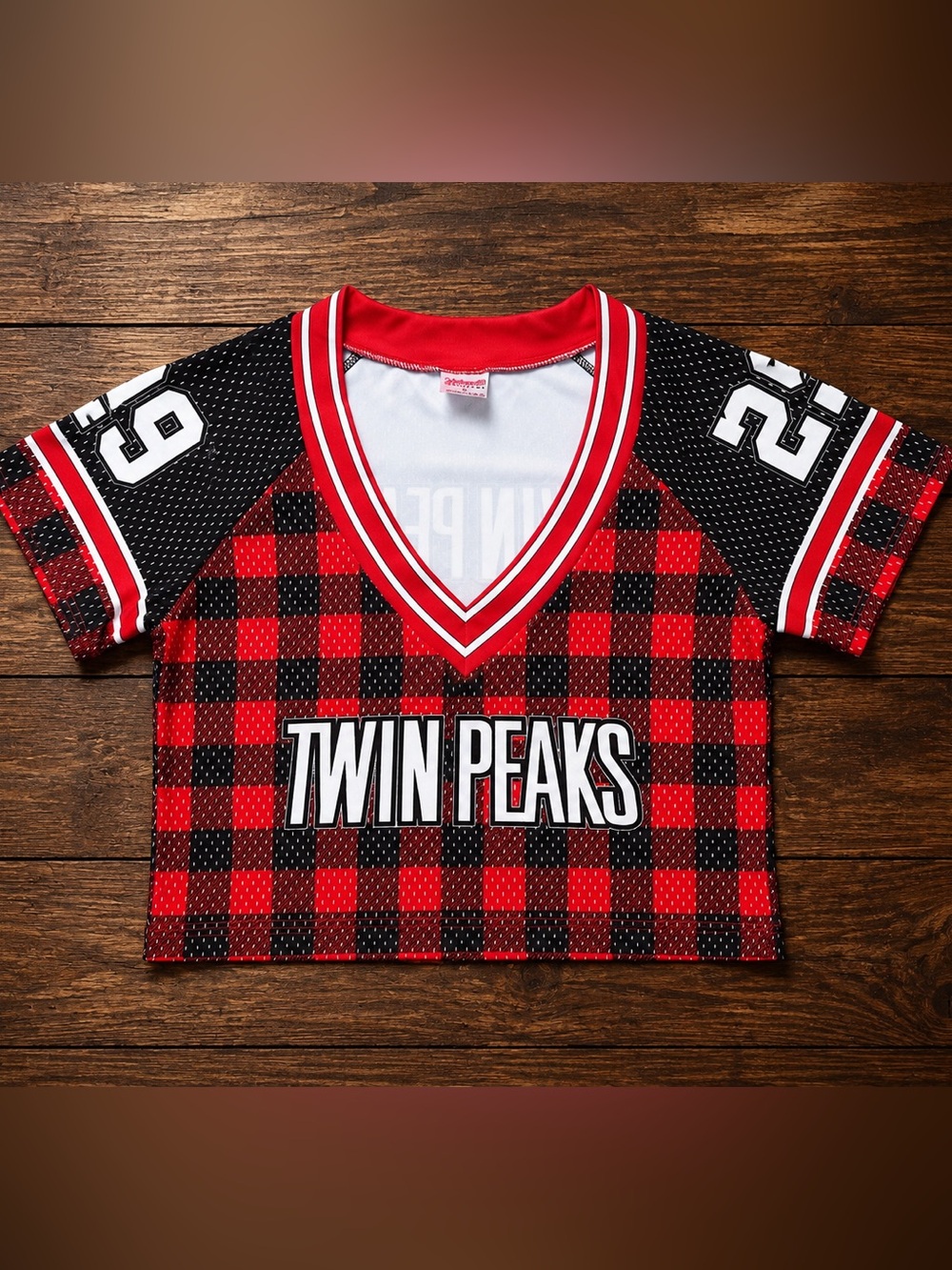 Twin Peaks football short sleeve sports top